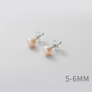 Pink Freshwater Pearl Wedding Stud Earrings - Perimade & Co.