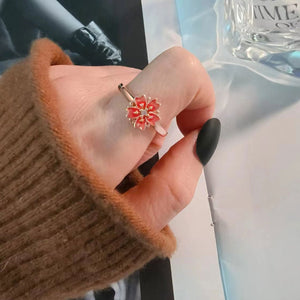 Pink Peach Blossom Fidget Spinner Ring - Perimade & Co.