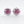 Pair of pink gemstone earrings with diamond accents on a white background