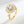 Gold ring with a diamond on a light gray background