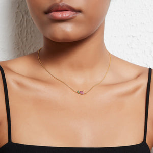 Pink Tulip Flower Pendant Necklace - Perimade & Co.