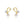 Princess CZ Pearl Curved Loop Stud Earrings - Perimade & Co.