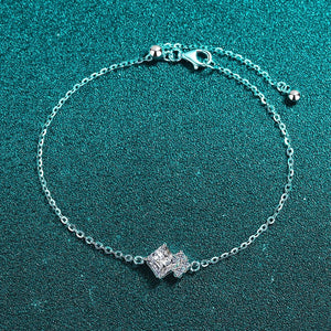Princess Moissanite Adjustable Chain Bracelet - Perimade & Co.
