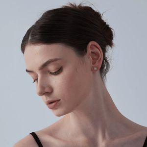 Princess Moissanite Wedding Stud Earrings - Perimade & Co.