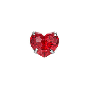 Prismatic Heart Stone Cartilage Stud Earrings - Perimade & Co.