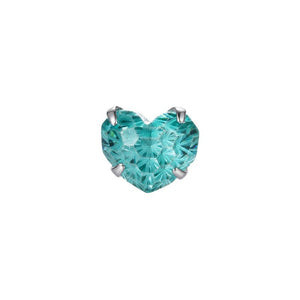 Prismatic Heart Stone Cartilage Stud Earrings - Perimade & Co.