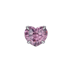 Prismatic Heart Stone Cartilage Stud Earrings - Perimade & Co.