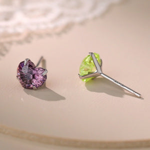 Prismatic Heart Stone Cartilage Stud Earrings - Perimade & Co.