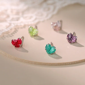 Prismatic Heart Stone Cartilage Stud Earrings - Perimade & Co.