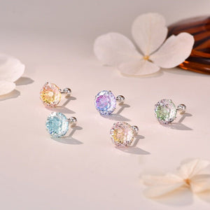Prismatic Pastel CZ Screw Back Stud Earrings - Perimade & Co.