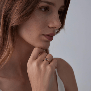 Purple Four Leaf Clover Stacking Ring - Perimade & Co.