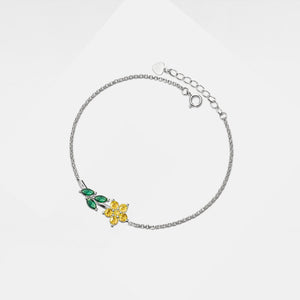 Purple Yellow Flower Ankle Bracelet Anklet - Perimade & Co.