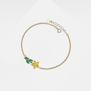 Purple Yellow Flower Ankle Bracelet Anklet - Perimade & Co.