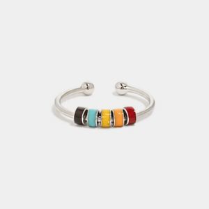 Rainbow Bead Anxiety Fidget Spinner Ring - Perimade & Co.