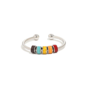 Rainbow Bead Anxiety Fidget Spinner Ring - Perimade & Co.