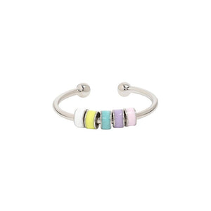 Rainbow Bead Anxiety Fidget Spinner Ring - Perimade & Co.