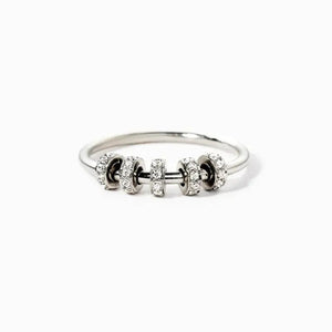 Rainbow Bead Anxiety Fidget Spinner Ring - Perimade & Co.
