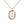 Rainbow CZ Oval Initial Letter Halo Necklace - Perimade & Co.