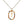 Rainbow CZ Oval Initial Letter Halo Necklace - Perimade & Co.