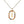 Rainbow CZ Oval Initial Letter Halo Necklace - Perimade & Co.