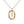 Rainbow CZ Oval Initial Letter Halo Necklace - Perimade & Co.