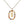 Rainbow CZ Oval Initial Letter Halo Necklace - Perimade & Co.