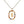 Rainbow CZ Oval Initial Letter Halo Necklace - Perimade & Co.