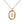 Rainbow CZ Oval Initial Letter Halo Necklace - Perimade & Co.