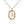 Rainbow CZ Oval Initial Letter Halo Necklace - Perimade & Co.