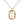 Rainbow CZ Oval Initial Letter Halo Necklace - Perimade & Co.