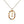 Rainbow CZ Oval Initial Letter Halo Necklace - Perimade & Co.