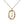 Rainbow CZ Oval Initial Letter Halo Necklace - Perimade & Co.