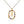 Rainbow CZ Oval Initial Letter Halo Necklace - Perimade & Co.