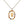 Rainbow CZ Oval Initial Letter Halo Necklace - Perimade & Co.