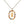 Rainbow CZ Oval Initial Letter Halo Necklace - Perimade & Co.
