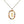 Rainbow CZ Oval Initial Letter Halo Necklace - Perimade & Co.
