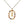 Rainbow CZ Oval Initial Letter Halo Necklace - Perimade & Co.