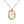 Rainbow CZ Oval Initial Letter Halo Necklace - Perimade & Co.