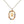 Rainbow CZ Oval Initial Letter Halo Necklace - Perimade & Co.