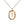 Rainbow CZ Oval Initial Letter Halo Necklace - Perimade & Co.