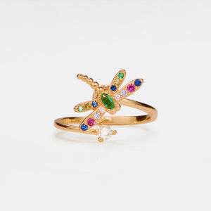 Rainbow Dragonfly Fidget Spinner Ring - Perimade & Co.