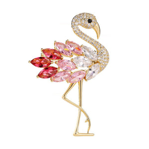 Rainbow Flamingo Bird Statement Brooch - Perimade & Co.