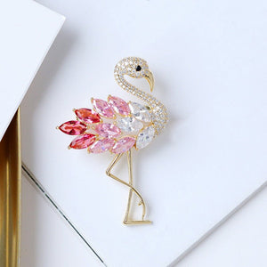 Rainbow Flamingo Bird Statement Brooch - Perimade & Co.