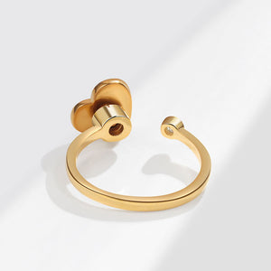 Rainbow Heart Anxiety Fidget Spinner Ring - Perimade & Co.