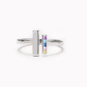 Rainbow Modern Bar Stacking Ring - Perimade & Co.