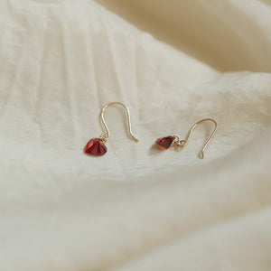 Red Heart Dangle Drop Hook Earrings - Perimade & Co.