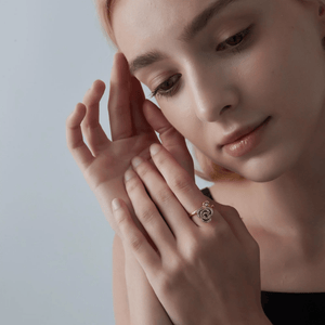 Rose Flower Anxiety Fidget Spinner Ring - Perimade & Co.