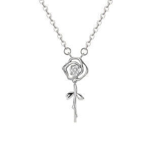Rose Flower Charm Pendant Necklace - Perimade & Co.