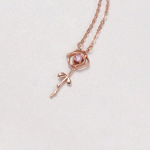 Rose Flower Charm Pendant Necklace - Perimade & Co.