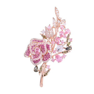 Rose Flower Wedding Statement Brooch - Perimade & Co.